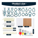 142 Polymer Clay Cutters | 24 Shapes Clay Earring Cutters With Earring Hooks  Color  Blue