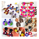 142 Polymer Clay Cutters | 24 Shapes Clay Earring Cutters With Earring Hooks  Color  Blue