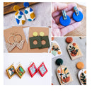 Set Of 142 Polymer Clay Cutters | 24 Shapes Game | DIY Polymer Clay Earring Cutters Color Orange
