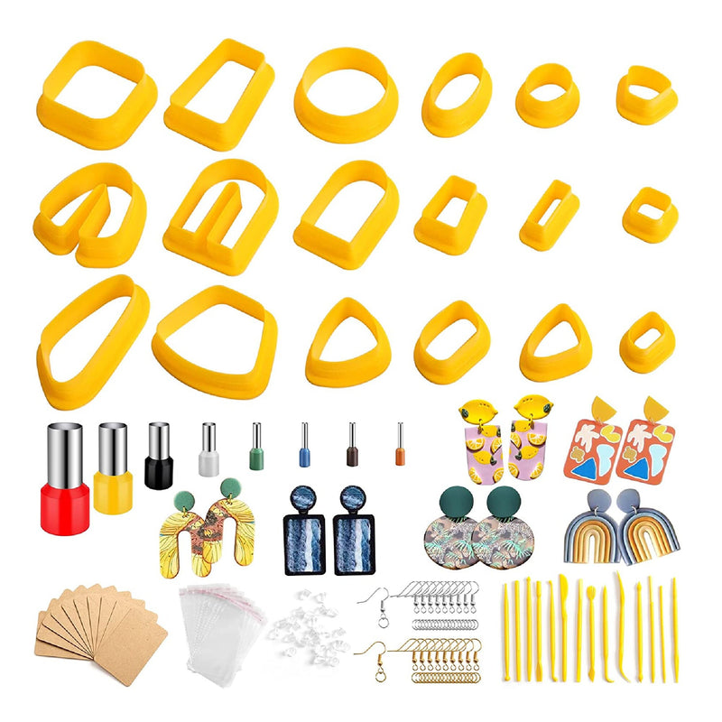 NAKOE Polymer Clay Cutters with 8 Drilling Tools | 14 Piece Sculpting Tool Set | Clay Cutters
