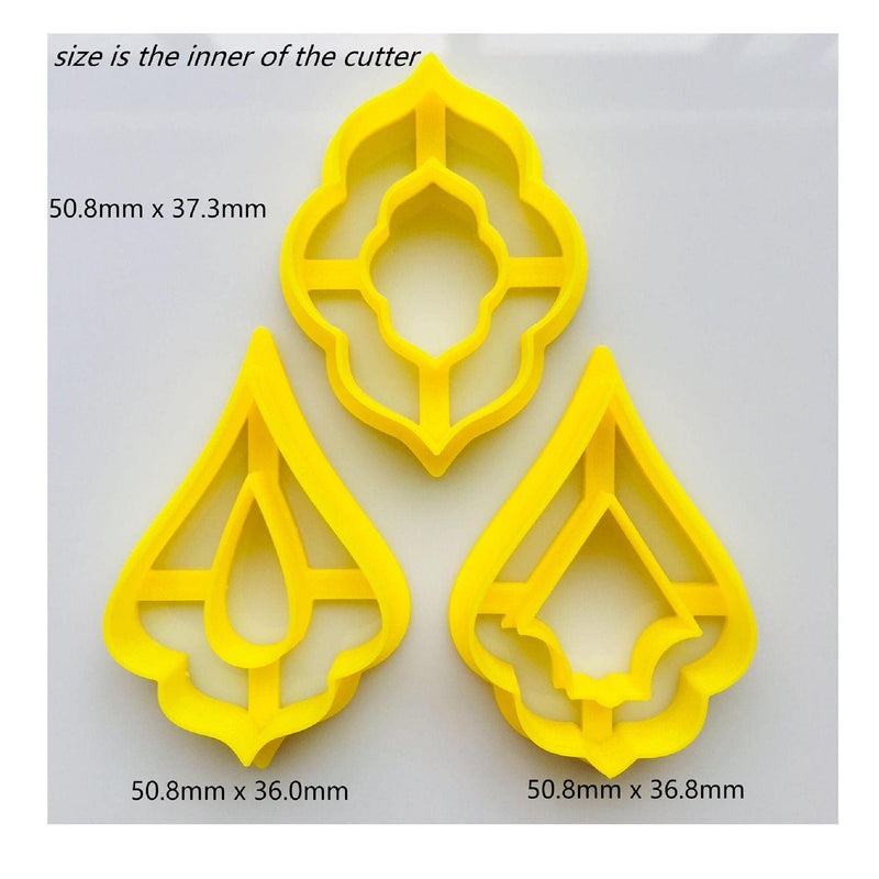 CHENRUI 3 Moroccan Donut Cutters | Polymer Clay Cutters For Jewelry Making