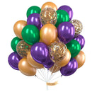 PartyWoo Purple | Green and Gold Balloons | 50 Pieces | 12 Inches | Purple Balloons | Gold Balloons |  Green Balloons Hunters