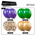 PartyWoo Purple | Green and Gold Balloons | 50 Pieces | 12 Inches | Purple Balloons | Gold Balloons |  Green Balloons Hunters