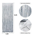 4 Pieces Foil Fringe Curtains Party Decorations Metallic Tinsel Curtains | Glitter Foil | 3.2 x 8.2 ft