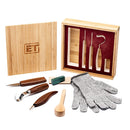 Elemental Tools 9 Piece Wood Carving Tool Set | Hook Carving Knife | Blanching Knife | Wood Carving Knife