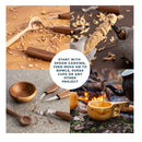 Elemental Tools 9 Piece Wood Carving Tool Set | Hook Carving Knife | Blanching Knife | Wood Carving Knife