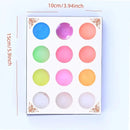12 Pcs Candy Colors Luminous Nail DIY Bright Nail Art Glow In The Dark Phosphor Nail Glitter Sand Powder Pigment Nail Dust Fluorescent