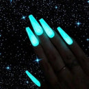 12 Pcs Candy Colors Luminous Nail DIY Bright Nail Art Glow In The Dark Phosphor Nail Glitter Sand Powder Pigment Nail Dust Fluorescent