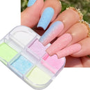 Candy Color Sugar Powder For Nail Art Glitter Sandy Powder Sugar Neon Luminous Sparkles Sequin Flake Powder Dust Nail Art Accessory Gel