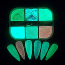 Candy Color Sugar Powder For Nail Art Glitter Sandy Powder Sugar Neon Luminous Sparkles Sequin Flake Powder Dust Nail Art Accessory Gel