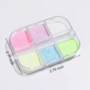 Candy Color Sugar Powder For Nail Art Glitter Sandy Powder Sugar Neon Luminous Sparkles Sequin Flake Powder Dust Nail Art Accessory Gel