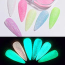 Candy Color Sugar Powder For Nail Art Glitter Sandy Powder Sugar Neon Luminous Sparkles Sequin Flake Powder Dust Nail Art Accessory Gel