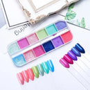Shimmer Pearl Nail Art Glitter Pigment Powder Mirror Chrome Nail Powder Dipping Super-fine Rub On Nails Colorful Sparkle Pearl Powder Nail