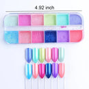 Shimmer Pearl Nail Art Glitter Pigment Powder Mirror Chrome Nail Powder Dipping Super-fine Rub On Nails Colorful Sparkle Pearl Powder Nail