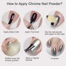 6 Colors Chrome Nail Powder |  Mermaid Neon Nail Art Pigment Powder Nail Glitter Powder Set DIY Nail Decoration