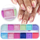 Shimmer Pearl Nail Art Glitter Pigment Powder Mirror Chrome Nail Powder Dipping Super-fine Rub On Nails Colorful Sparkle Pearl Powder Nail
