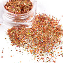 Holographic Nail Art Sequins Glitter Kits 6 Boxes Metallic Shining Flakes Gold Nail Glitter Set Acrylic Powder Dust Hexagon Nail