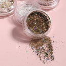 Holographic Nail Art Glitter Sequins | Shell Silces | Nail Flakes Nail Art Glitter Slices For Women DIY Nail Decoration, 6 Boxes