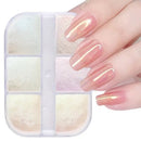 6 Colors Aurora Nail Powder Pigment Chrome Mirror Glitter Holographic Nail Art Sequins Chameleon Rubbing Dust Manicure