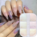 6 Colors Aurora Nail Powder Pigment Chrome Mirror Glitter Holographic Nail Art Sequins Chameleon Rubbing Dust Manicure