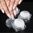 3 Pcs Shell Pearl Nail Powder White Fairy Chrome Nail Art Pigment Glitter Moonlight Dust Nail Art Decorations