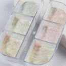 6 Colors Aurora Nail Powder Pigment Chrome Mirror Glitter Holographic Nail Art Sequins Chameleon Rubbing Dust Manicure