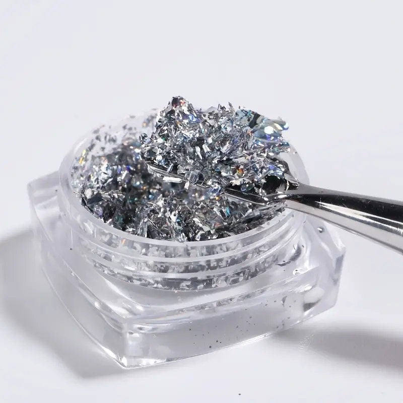 Nail Dipping Powder Set Kit 6 Colors Nail Powder Loose Pastel Foil Nail Color Mirror Nail Glitter Powder For Nails DIY Home Salon Nail