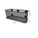EASEPRES Magnetic Pencil Holder Set of 3 | Black Wire Mesh Storage Baskets Organizer with Strong Magnets