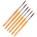 3 Pcs Metal Round Top Nail Art Gel Extension Builder Painting Liner Brushes | Drawing Flower Petal Pen Kit Manicure Tools Set