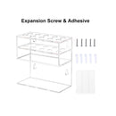 HIIMIEI Dry Erase Marker Holder for Whiteboard | Wall Mounted 2-Tier 10-Slot Clear