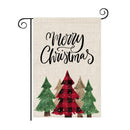 Merry Christmas Garden Flag | Buffalo Check Tree 12x18 | Rustic Double Sided