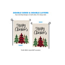 Merry Christmas Garden Flag | Buffalo Check Tree 12x18 | Rustic Double Sided