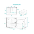 VITVITI Acrylic Desk Organizer |  Clear Pencil Organizer for Desk | Multifunctional Desktop Stationary Pen Organizer