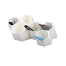 BTSKY Hexagonal Creative Pen Holder | Pen Container | Brush Pot | Combination Desktop Storage Organizer Desk Decoration