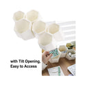 BTSKY Hexagonal Creative Pen Holder | Pen Container | Brush Pot | Combination Desktop Storage Organizer Desk Decoration