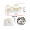 BTSKY Hexagonal Creative Pen Holder | Pen Container | Brush Pot | Combination Desktop Storage Organizer Desk Decoration