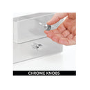 mDesign Plastic Home Office 3 Drawer Cube Storage Organizer