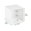 mDesign Plastic Home Office 3 Drawer Cube Storage Organizer