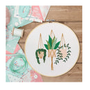 Full Range Of Embroidery Starter Kit With Pattern | Kissbuty Cross Stitch Kit Including Embroidery Fabric With Plants Pattern