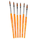 6 Pcs Purple Nail Art Brush Set | Nail Art Tips Builder Brush UV Gel Acrylic Nail Brush Nail Painting Brush Pen | Nail Art Design Painting