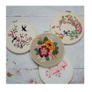 Set Of 4 Full Range Embroidery Kits For Beginners Stamped Embroidery Kit Including Embroidery Fabric | Set 2