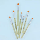 7 Pcs Transparent Handle Nail Art Brush Diy Pattern Nail Painting Drawing Uv Gel Pen Metal Aluminum Tube, Not Easy To Rust Long Service Life