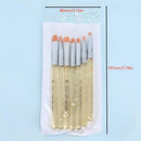 7 Pcs Transparent Handle Nail Art Brush Diy Pattern Nail Painting Drawing Uv Gel Pen Metal Aluminum Tube, Not Easy To Rust Long Service Life