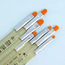 7 Pcs Transparent Handle Nail Art Brush Diy Pattern Nail Painting Drawing Uv Gel Pen Metal Aluminum Tube, Not Easy To Rust Long Service Life