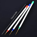 3 Pcs Nail Art Brushes For Manicure Gel With White Handle Soft Head Drawing Dotting Stripe Pattern DIY Creative Craft Nail Art Pen