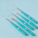 5PCS Nail Art Brushes Blue Nail Liner Brush Gradient Tools Nail Carving French Nails Nail Drawing Pen For Gel Polish Manicure Salon DIY At