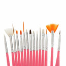20 Pcs Nail Art Brushes Set With 15 Pcs Nail Gel Brushes And 5 Pcs 2 Way Nail Drill Pen | Manicure Design Tools