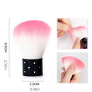 Nail Dust Brush Clean Brush Mushroom Head Round Head Brush Nail Art Dust Cleaning Soft Hair Nail Tool Nail Brush Nail Clean Brush