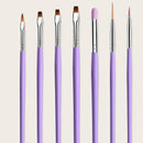 7 Pcs Purple Nail Brushes Set Nail Painting Brushes Nail Art Pen Acrylic Nail Supplies Manicure Tool
