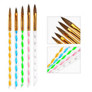 5 Pcs Nail Art Pen Nail Gel Acrylic Nail Art Brush Set For Nail Art Tips Design Nail Painting Tools